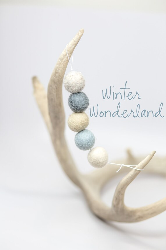 Winter Wonderland  Winter Garland  Blue and Gray  Blue & - Etsy | Etsy (US)
