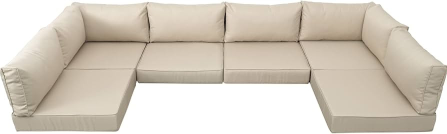 Valita Outdoor Furniture Replacement Cushions, Fits 6-seat Sectional Rattan Conversation Set, 14-... | Amazon (US)