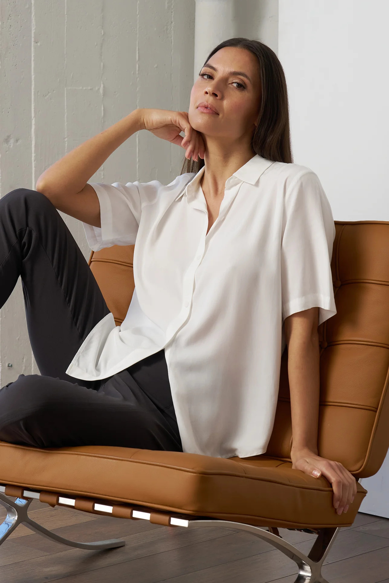 Short Sleeve Buttondown Shirt for Women | Button-downs | Franne Golde | Franne Golde