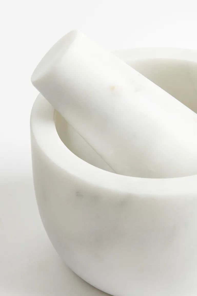 Marble Mortar and Pestle - White - Home All | H&M US | H&M (US + CA)