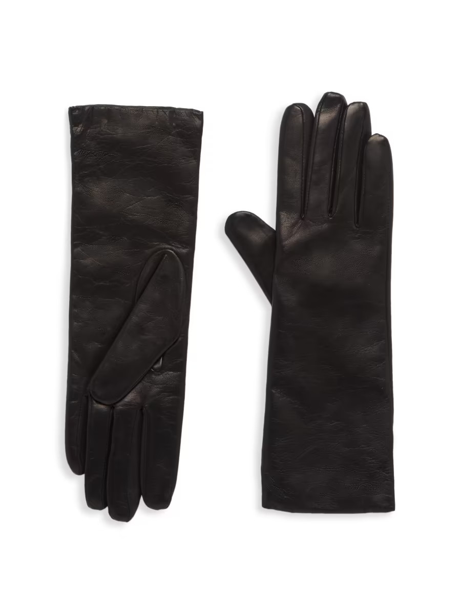 COLLECTION Cashmere-Lined Leather Gloves | Saks Fifth Avenue
