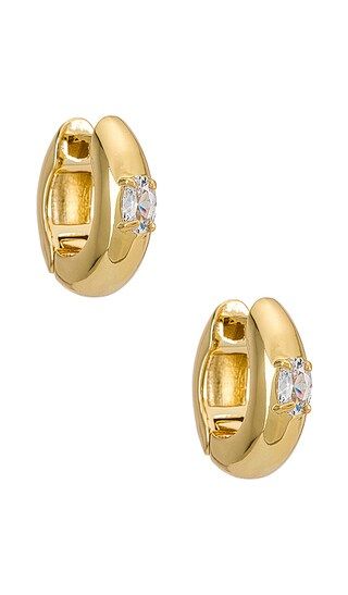 The Stone ORB Hoops in Gold | Revolve Clothing (Global)