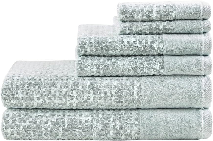 Madison Park Spa Waffle 100% Cotton Luxurious Towel Set, Premium Texture Waffle Weave, Highly Abs... | Amazon (US)