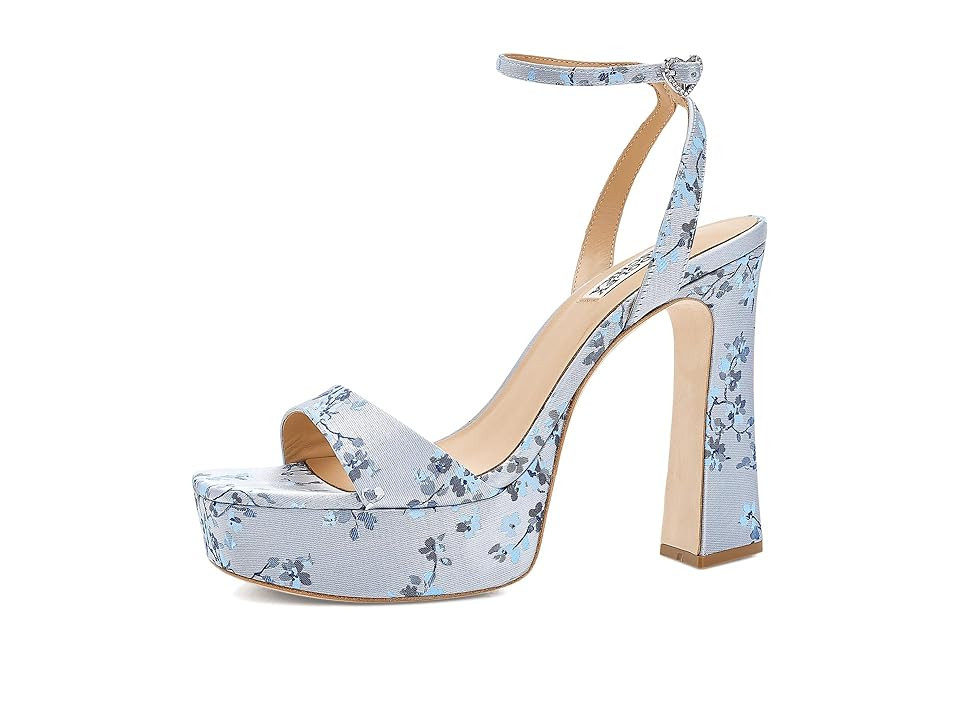 Badgley Mischka Caia Women's Sandals Light Blue : 7 M, Leather/Satin/Textile | Zappos
