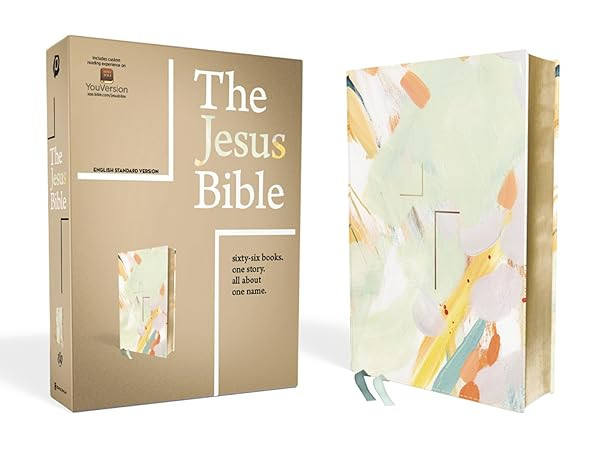 The Jesus Bible Artist Edition, ESV, Leathersoft, Multi-color/Teal      Imitation Leather – Oct... | Amazon (US)