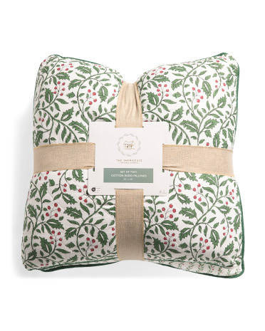 2pk Cotton Reindeer Euros Pillows | TJ Maxx