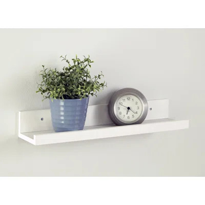 Wall Shelf with Ledge Size: 2.76" H x 18.98" W x 4.72" D, Finish: White | Wayfair North America