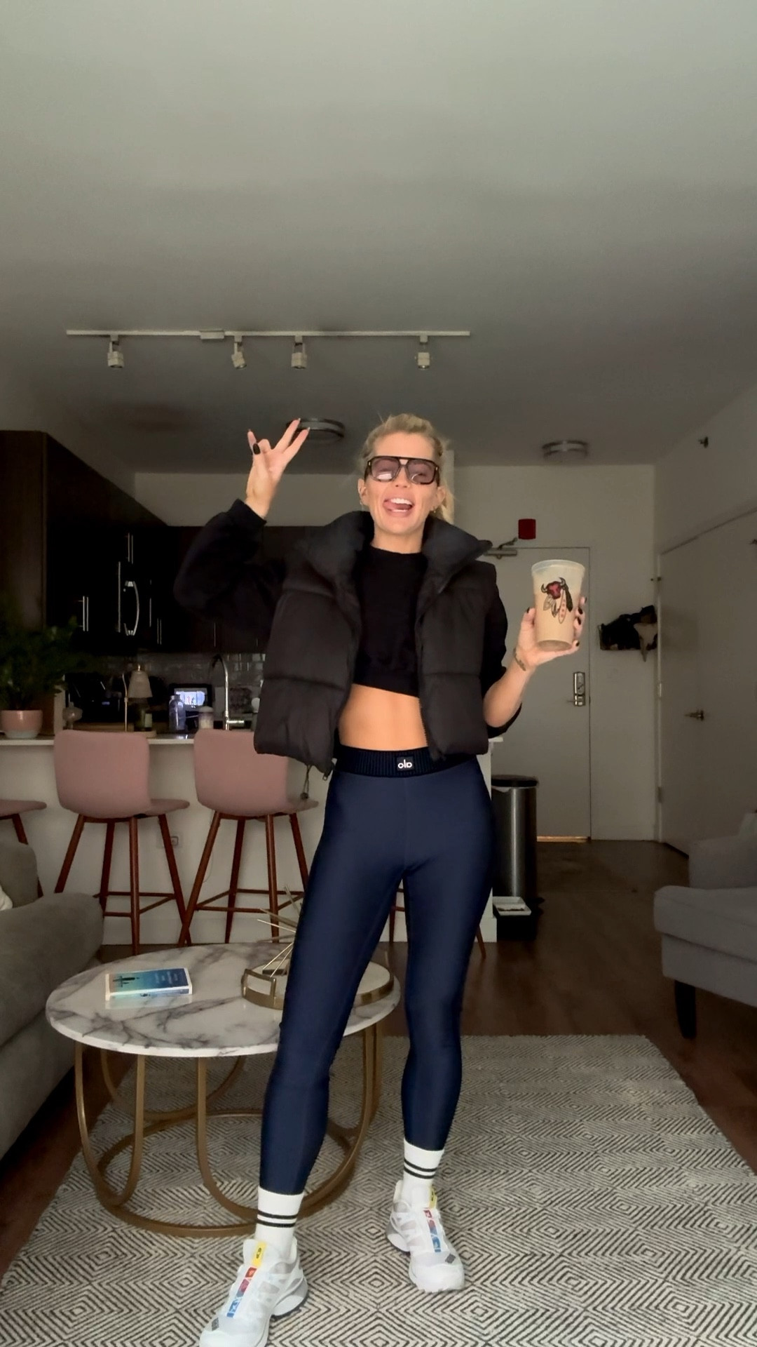 Pilates workout fit for fall weather 