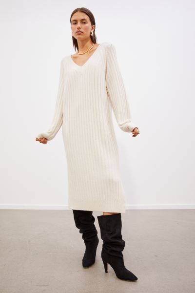 V-neck Rib-knit Dress | H&M (US + CA)