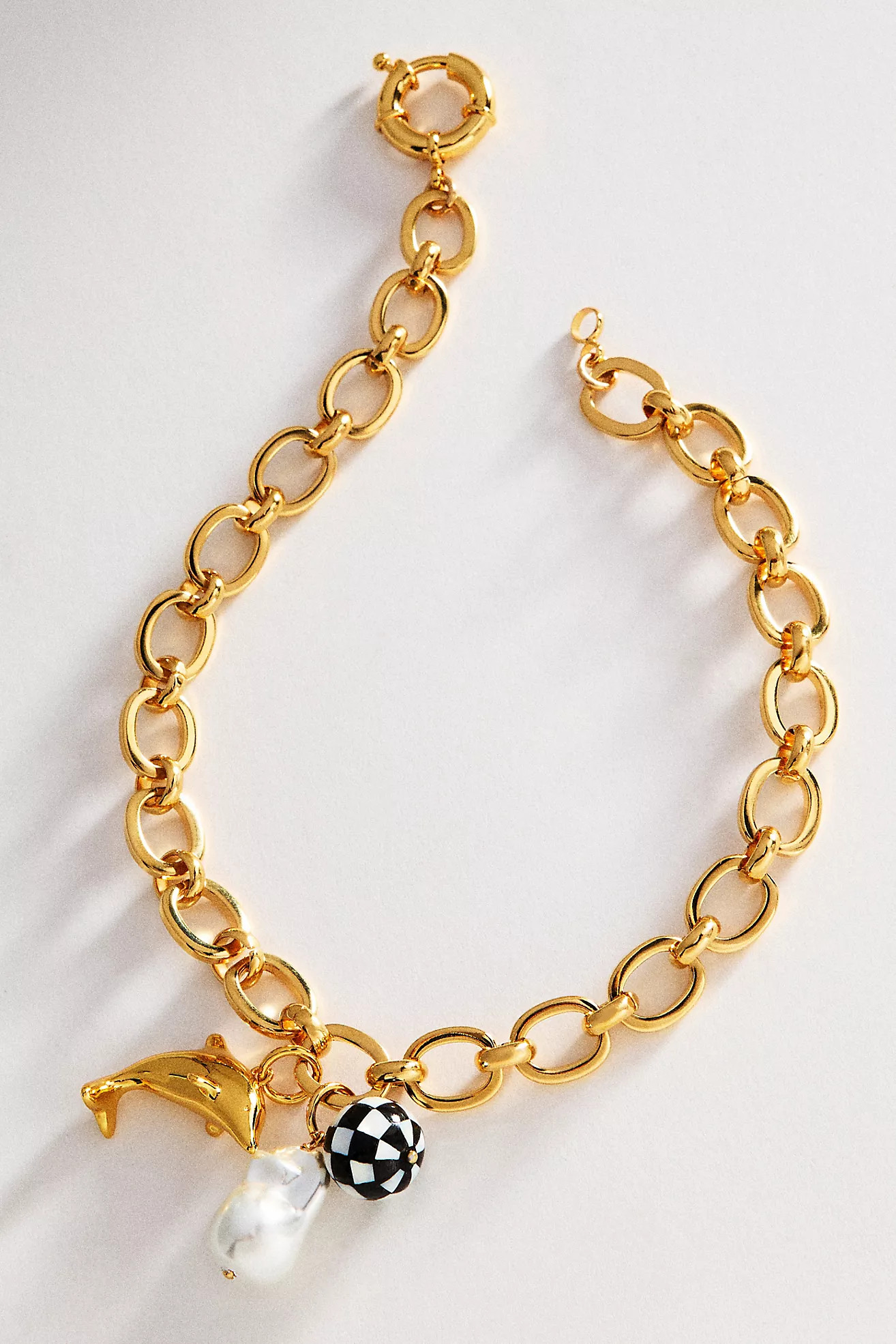 Timeless Pearly Dolphin Dice Pearl Charm Necklace | Anthropologie (US)