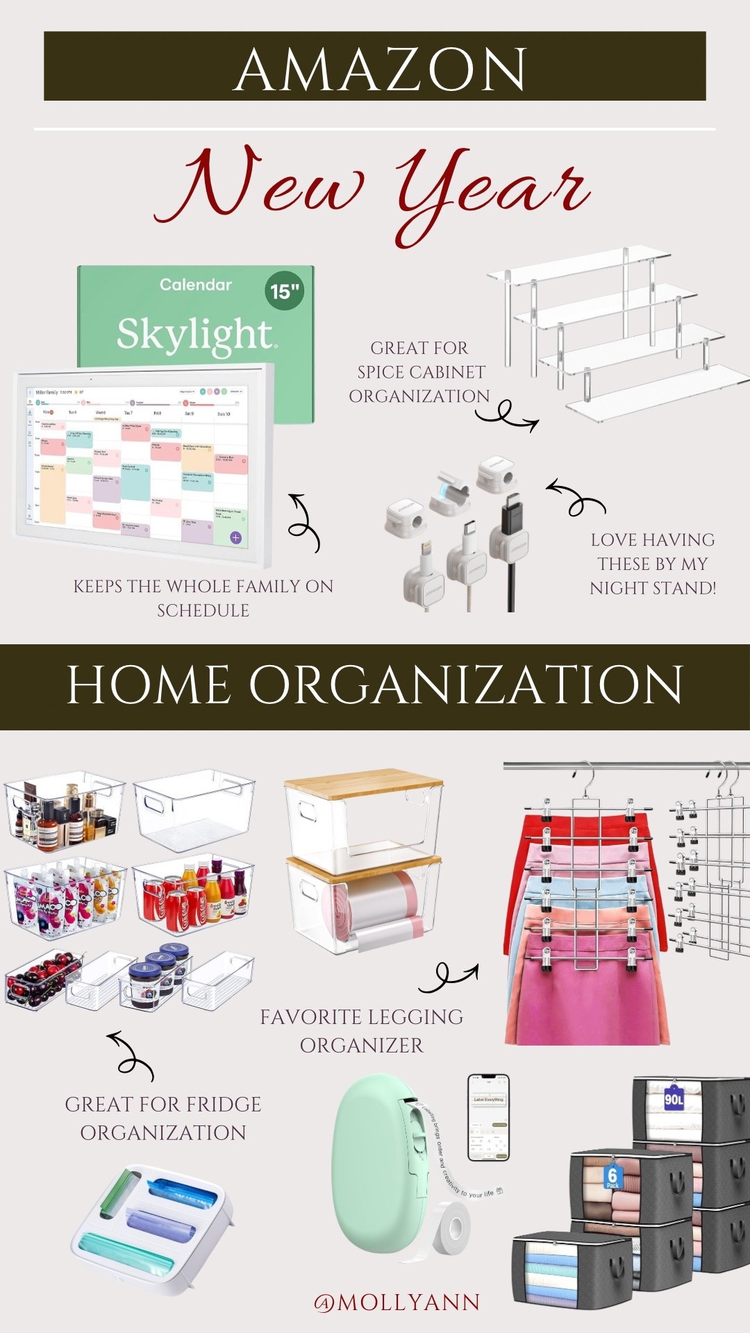 Home organization hacks for the new year! Home organization finds from amazon 

#LTKHome