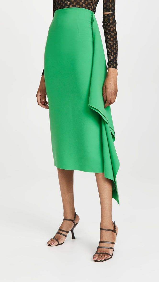 Double Midi Skirt with A Side Slit | Shopbop