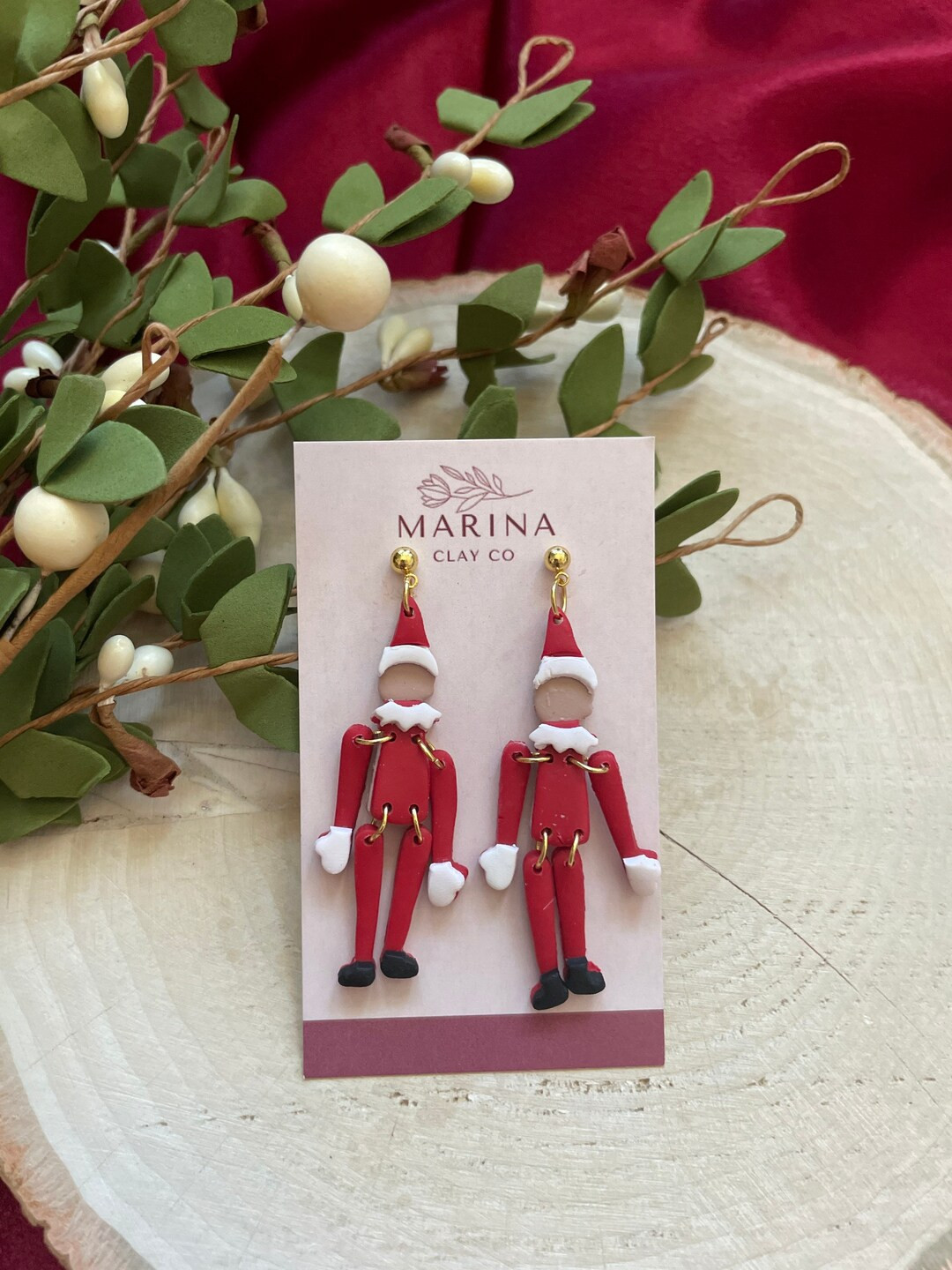 HOLIDAY ELF EARRINGS Stud Elf Earrings for Women Elf Stud Earrings for Women Elf on the Shelf Ear... | Etsy (US)