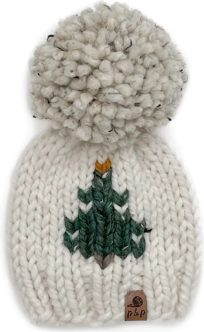 PINE + POPPY Christmas Tree Pompom Hat | Nordstrom | Nordstrom