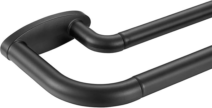 Double Curtain Rods Matte Black,Room Darkening Drapery Rod 72-144 Inches,Adjustable 3/4 Inches Fr... | Amazon (US)