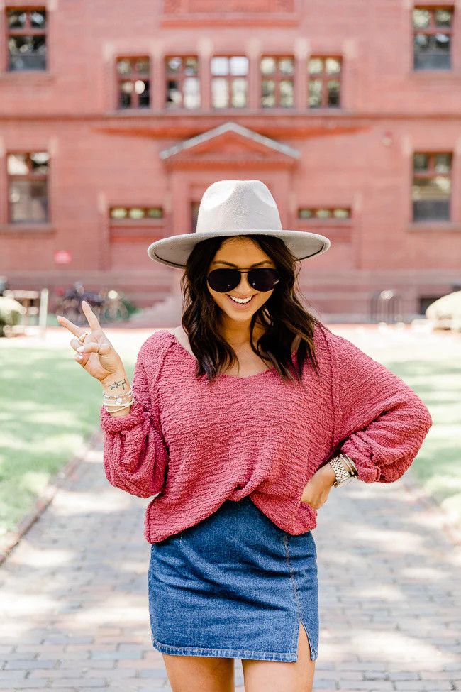 LIVING MY BEST STYLE X PINK LILY Park Street Popcorn Pullover | The Pink Lily Boutique