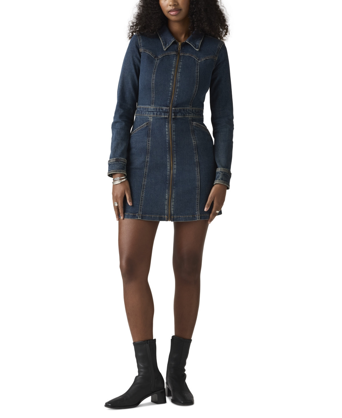 Levi's Women's Retro Denim Bodycon Mini Dress - Dolly Pardon Me Wb | Macy's