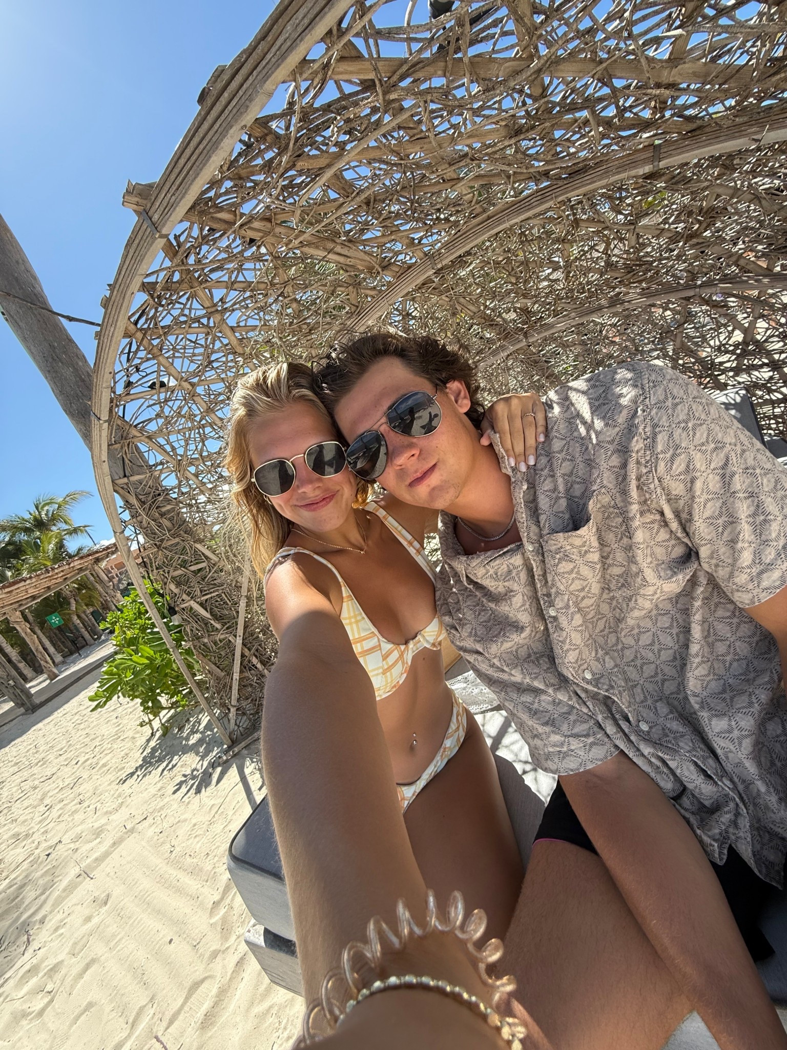 This isn’t the exact same swimming suit because it is out of stock but it’s similar!! 💛