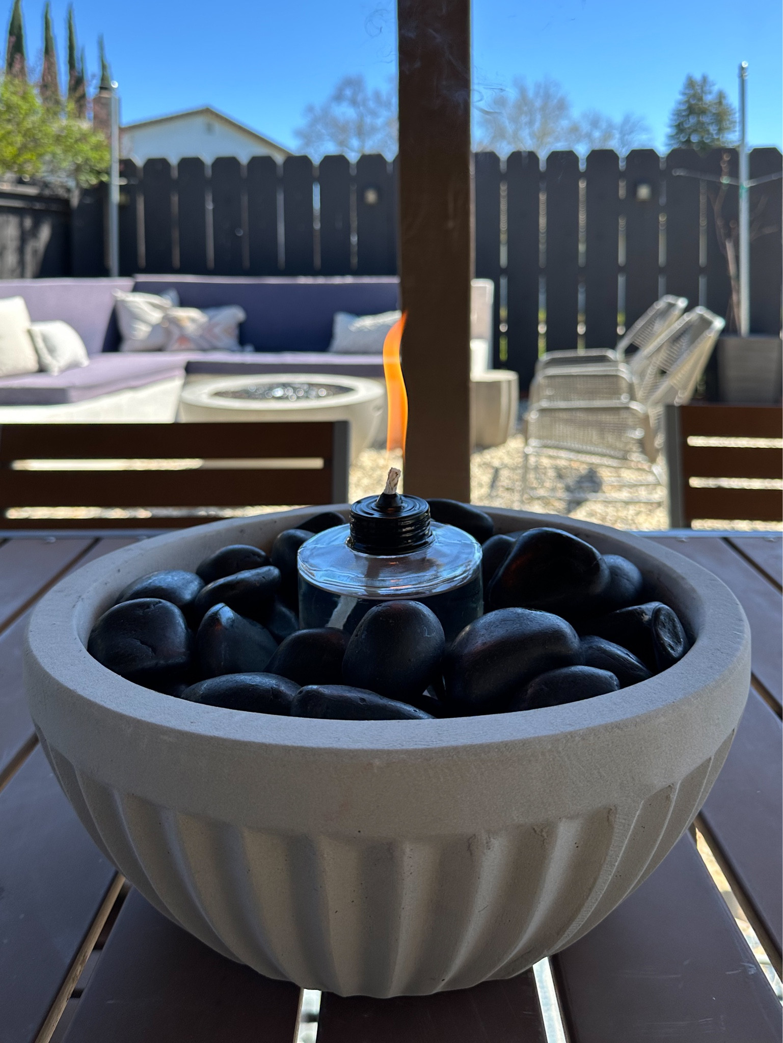 I made an easy DIY table top fire bowl for the backyard.

#LTKhome #LTKfindsunder50 #LTKSeasonal