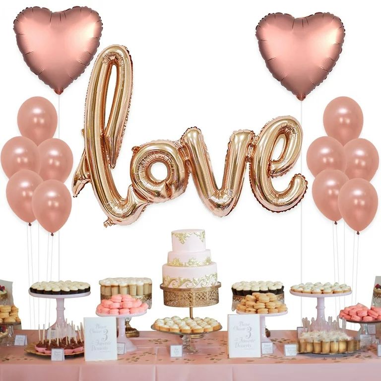 1 Love Kit-Valentines Day Decorations and Gift Foil Heart Balloons-Rose Gold De | Walmart (US)