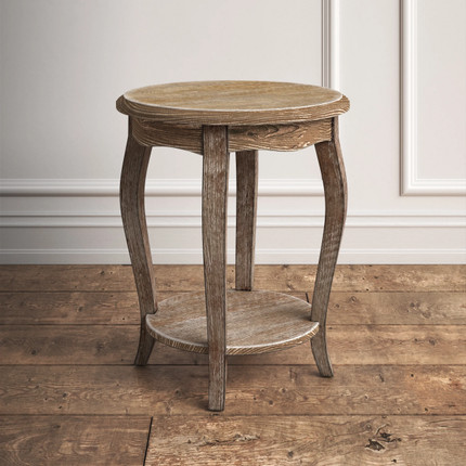 Francoise Rustic Industrial End Table