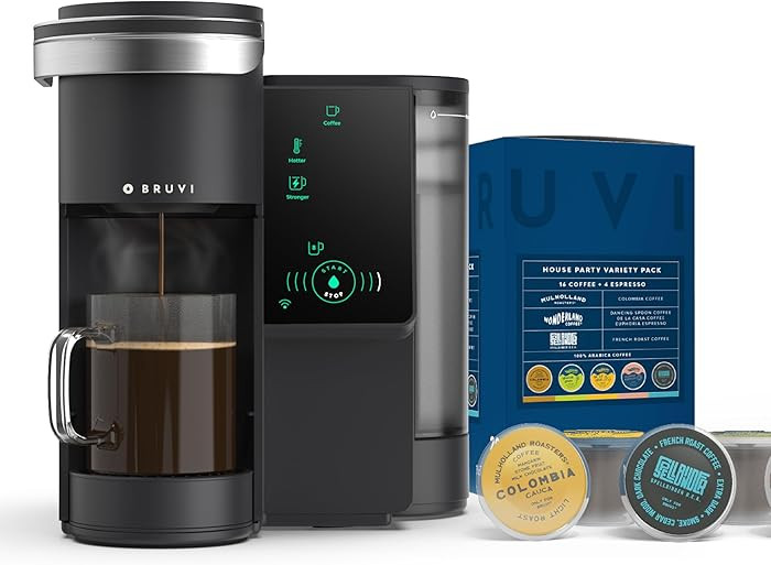 BRUVI Single-Serve Coffee Maker Bundle | Brews Coffee, Espresso, Cold Brew, Matcha Green Tea & Mo... | Amazon (US)