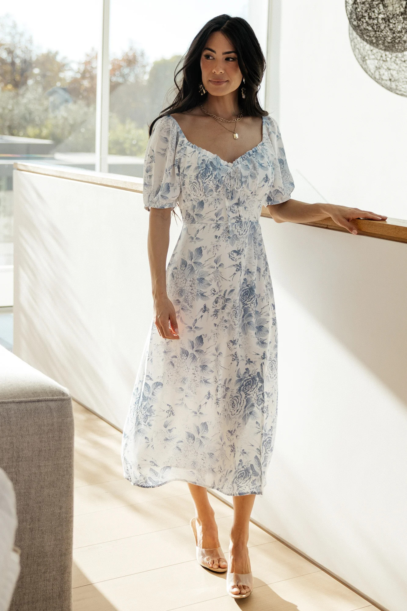 Cadence Midi Dress | Blue Floral | Baltic Born