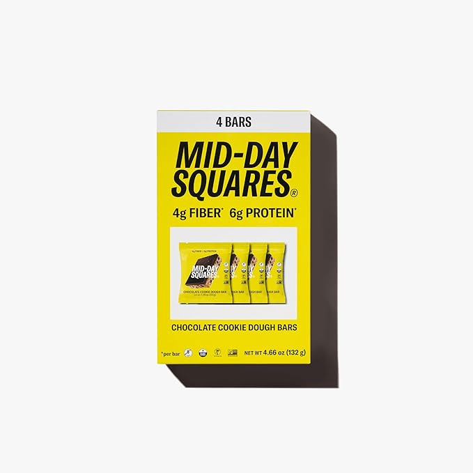 Mid-Day Squares, Chocolate Cookie Dough Bar, 4 Pack | Amazon (US)