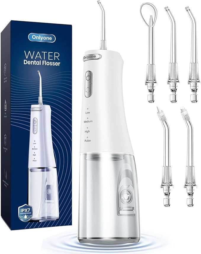 Onlyone Rechargeable Cordless Water Flosser with Adjustable Water Pressure for Daily Oral Care, P... | Amazon (US)