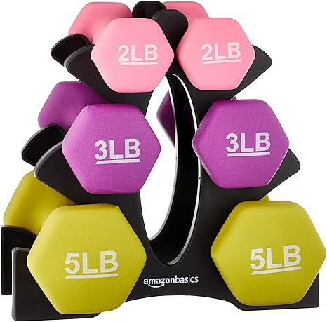 Amazon Basics Easy Grip Workout Dumbbell, Neoprene Coated, Various Sets and Weights available | Amazon (US)