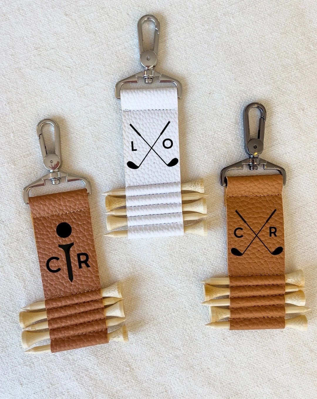 Golf Bag Tag Personalized Golf Tee Holder Golf Gift For Men Personalized Groom Gift  Leather Golf... | Etsy (US)