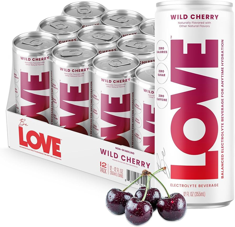 Be LOVE™ Lightly Flavored Still Electrolyte Drink — Non-Carbonated, Zero Sugar, Zero Calories... | Amazon (US)