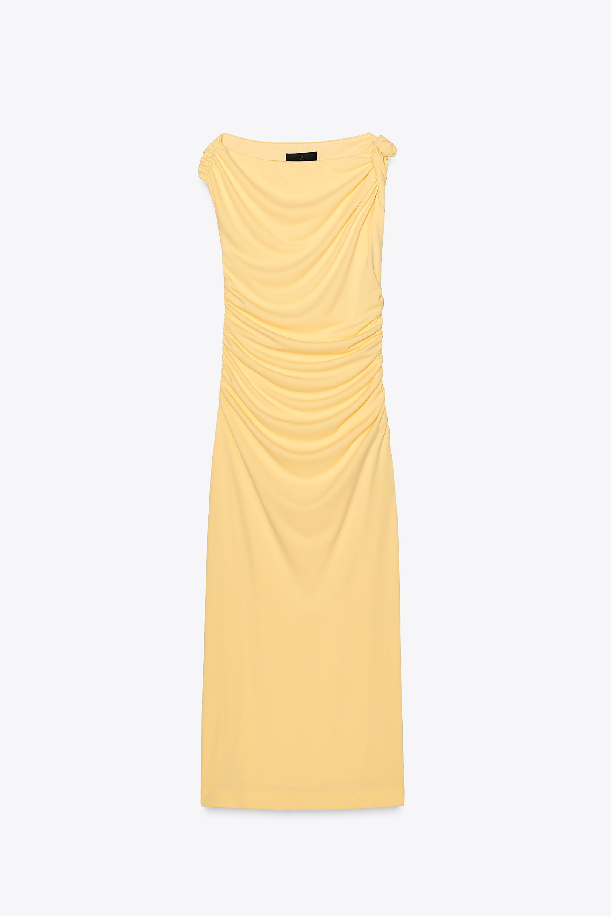 ASYMMETRIC MIDI DRESS | Zara UK