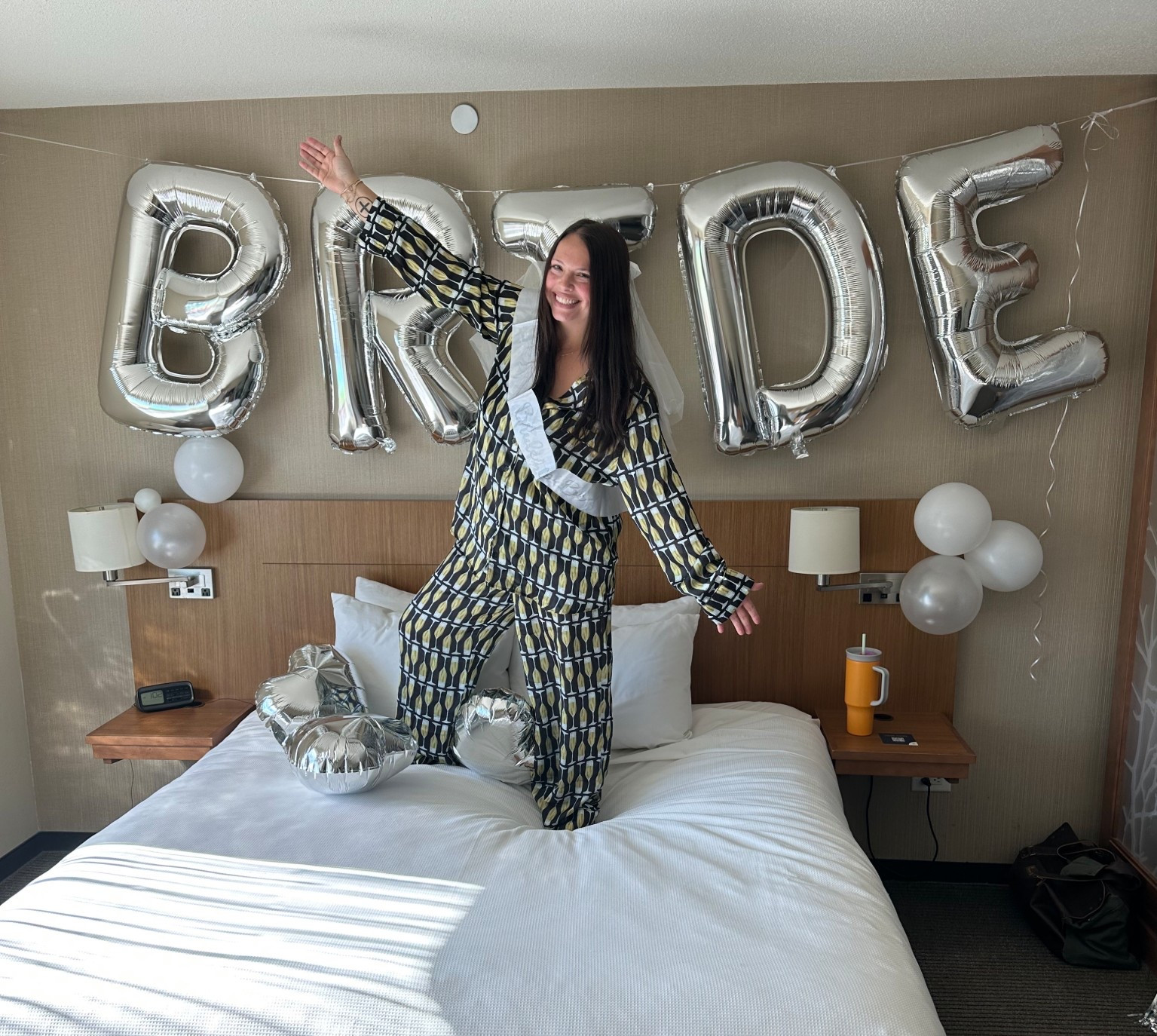 These silky pjs were the PERFECT set to wear while I got ready for my wedding Saturday! I’m wearing an XL, and they were very big. I’m around a size 12 (lost 40 lbs this year), so tts or size down if you don’t want them baggy. 

#LTKGiftGuide #LTKgrwm #LTKSaleAlert