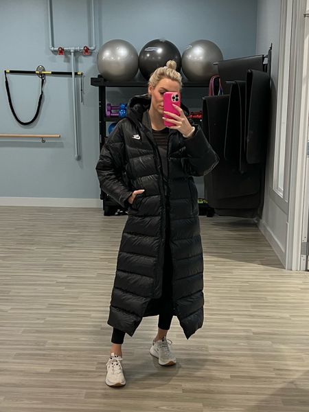The ultimate city slicker is this super-long,
down filled parka jacket. From sporty to stylish, the Nike longline puffer is perfect for keeping you warm from workout to errand. 

#LTKstyletip #LTKSeasonal #LTKfit