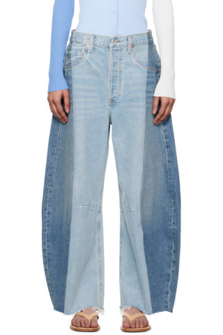 Citizens of Humanity - Blue Pieced Horseshoe Jeans | SSENSE