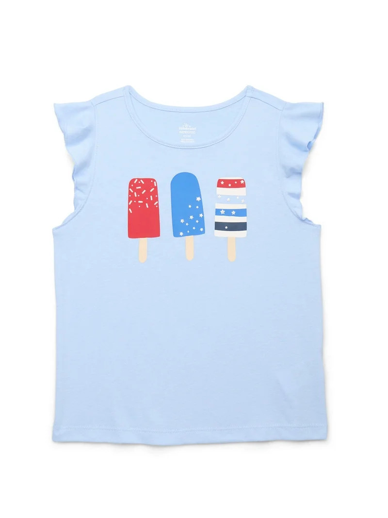 Way to Celebrate! Girls Americana Popsicle Tank Top, Sizes 4-18 | Walmart (US)