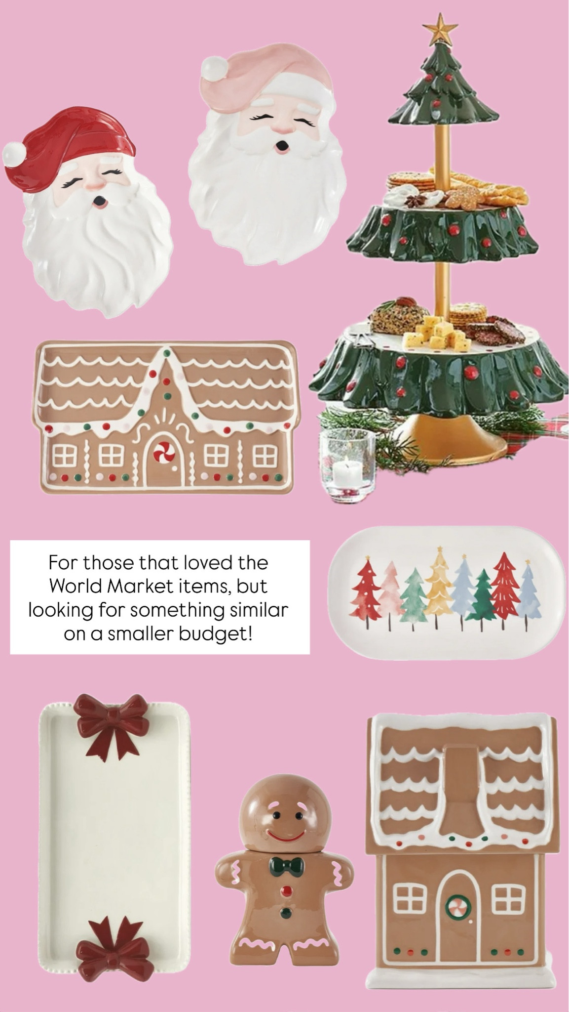 Budget friendly Christmas serving pieces and cookie jars 

#LTKGiftGuide #LTKHoliday #LTKSeasonal