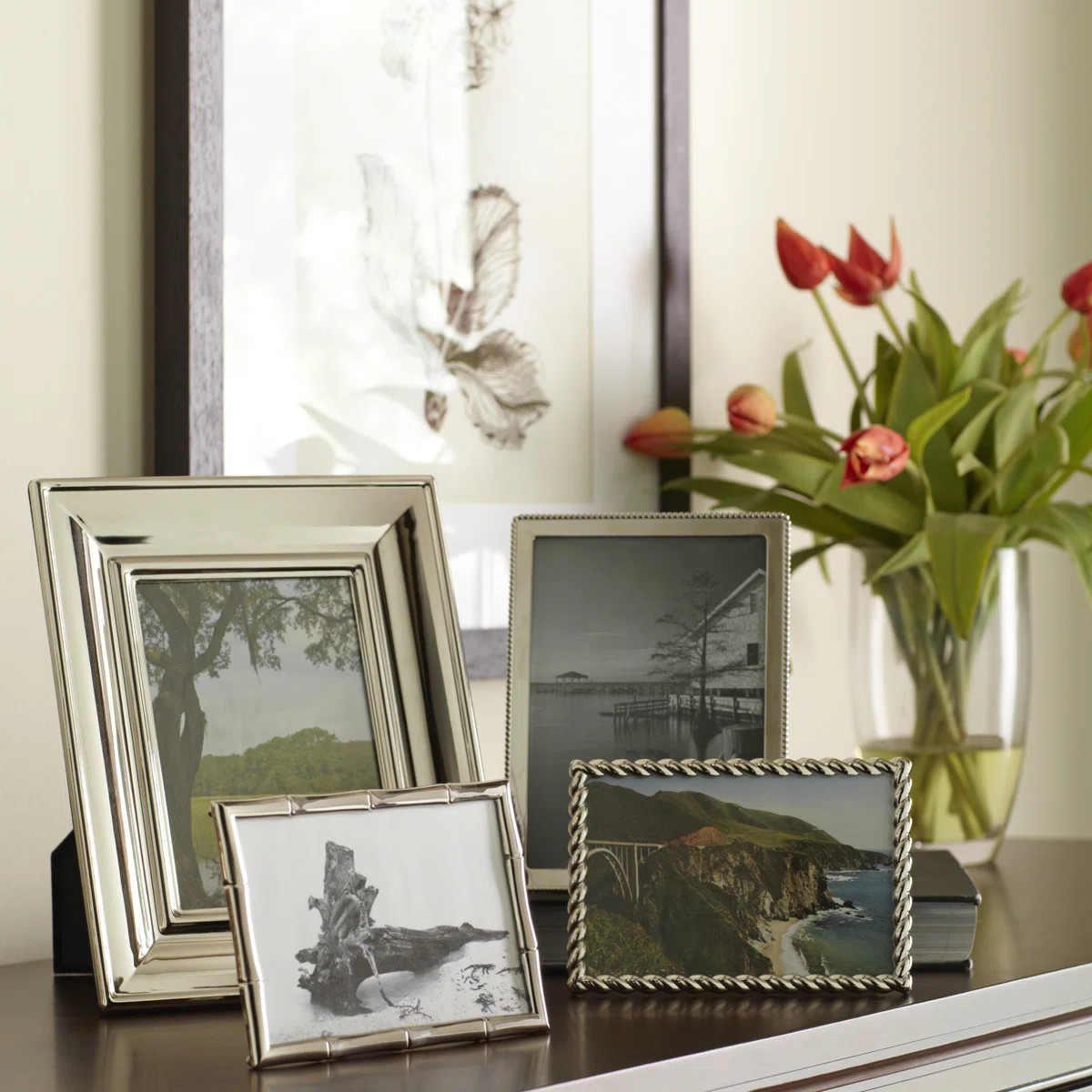 Antonia Silver Metal Gilded Picture Frame | Wayfair North America