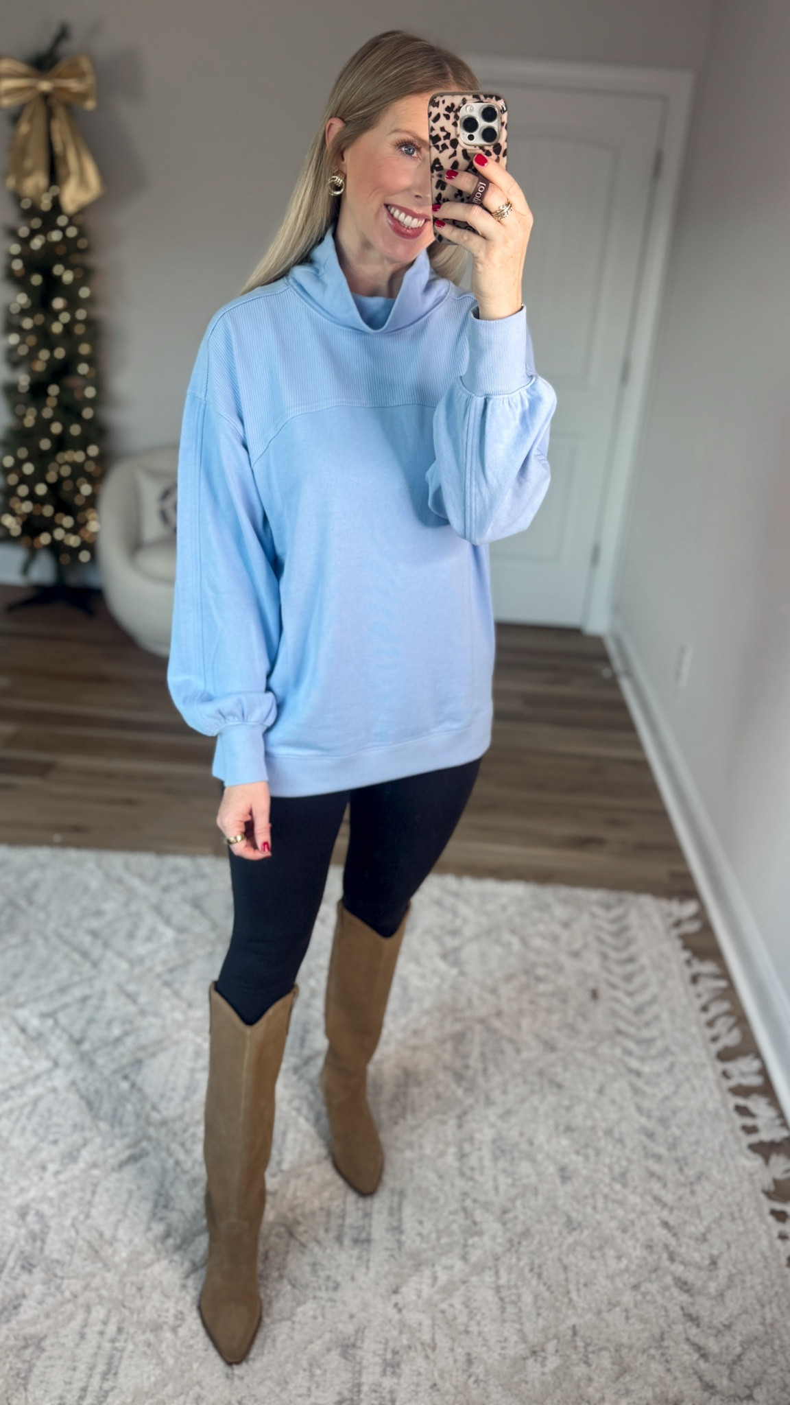 Weekend Walmart Wins try-on
Ribbed mock neck tunic- small
Black leggings- small 

#LTKFindsUnder50 #LTKootd