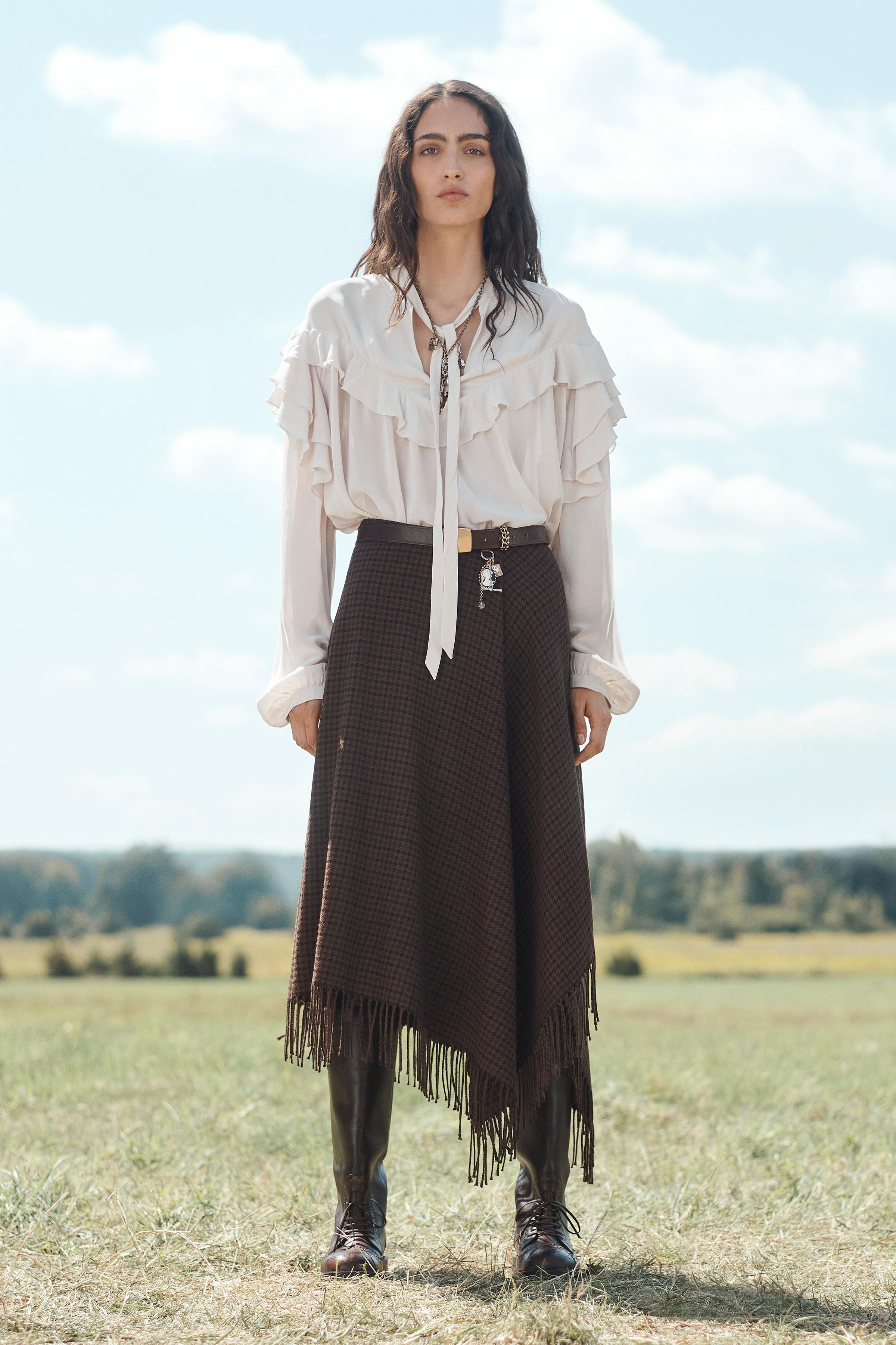 LIMITED EDITION ASYMMETRIC HEM FRINGED SKIRT | Zara US