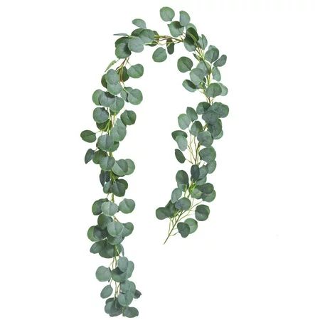 Coolmade Artificial Greenery Garland Faux Silk Eucalyptus Vines Wreath Wedding Backdrop Wall Deco... | Walmart (US)