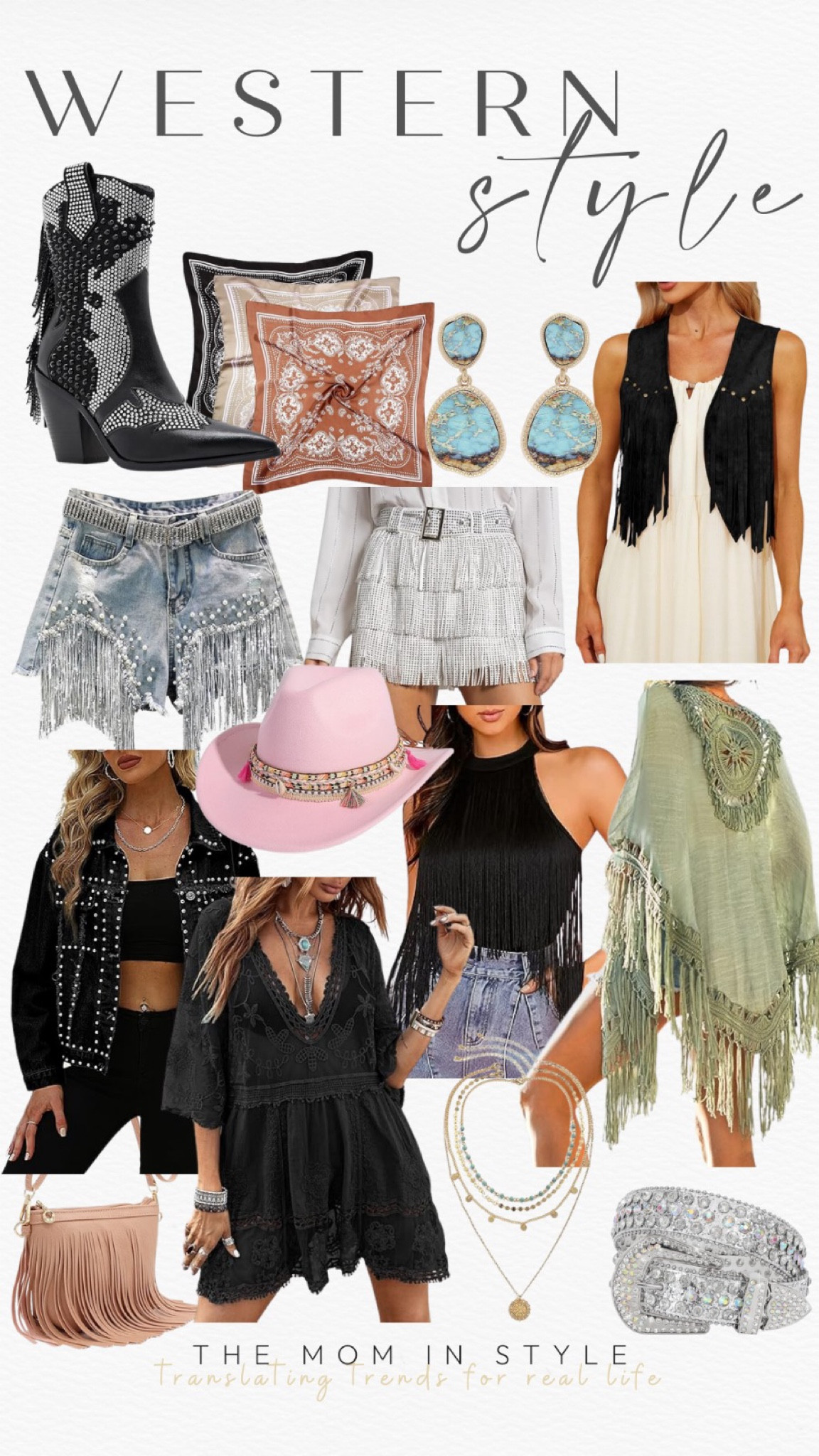 Western style, rodeo outfit, country concert outfit, festival outfit, fringe top, fringe shorts, fringe skirt, cowgirl boots 

#LTKfindsunder50 #LTKfindsunder100