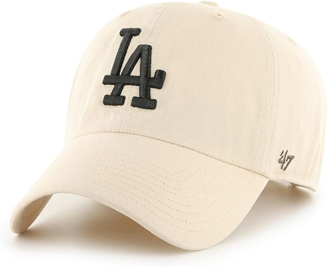'47 Los Angeles Dodgers Clean Up Dad Hat Baseball Cap - Natural | Amazon (US)
