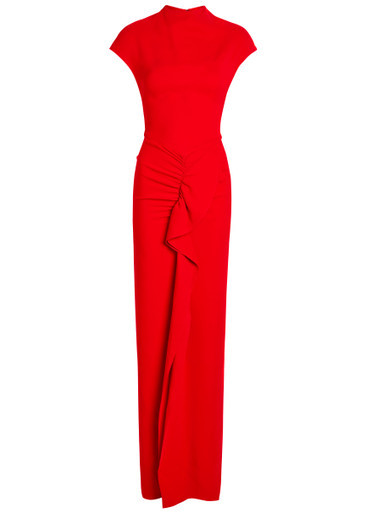 LD BETH FRILL SS LG DRESS_61123_REDD | Harvey Nichols
