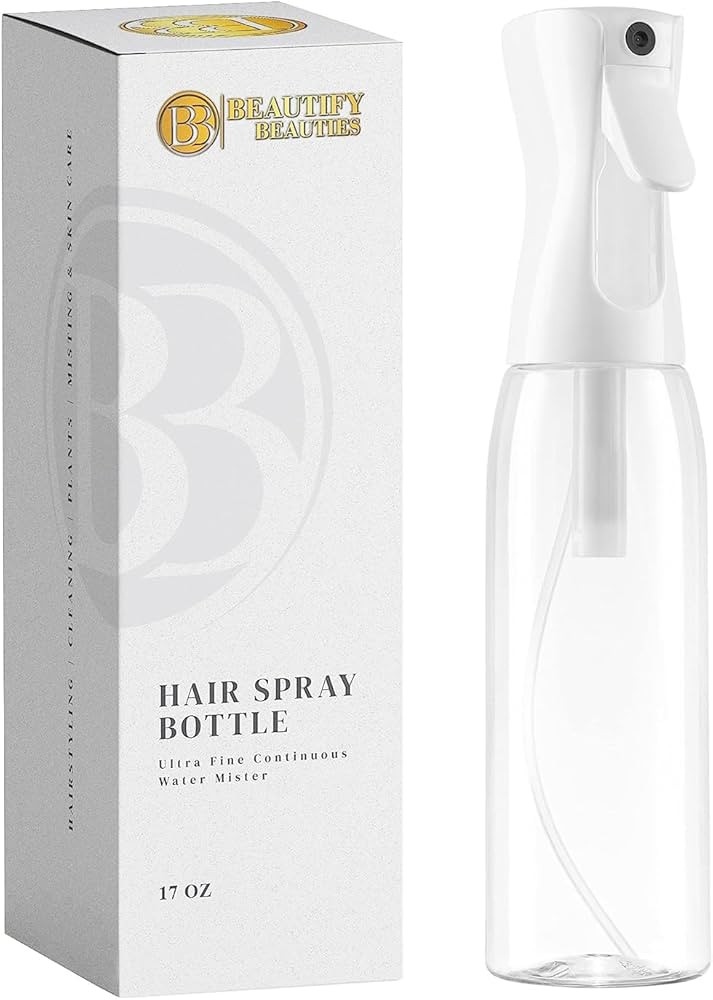 BeautifyBeauties Spray Bottle For Hair – Continuous Mister Spray Bottle for Hairstyling, Cleani... | Amazon (US)