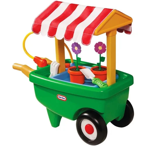 Little Tikes 2-in-1 Garden Cart & Wheelbarrow Play Gardening Toy, 10 Pieces and Sprinkler for Ind... | Walmart (US)
