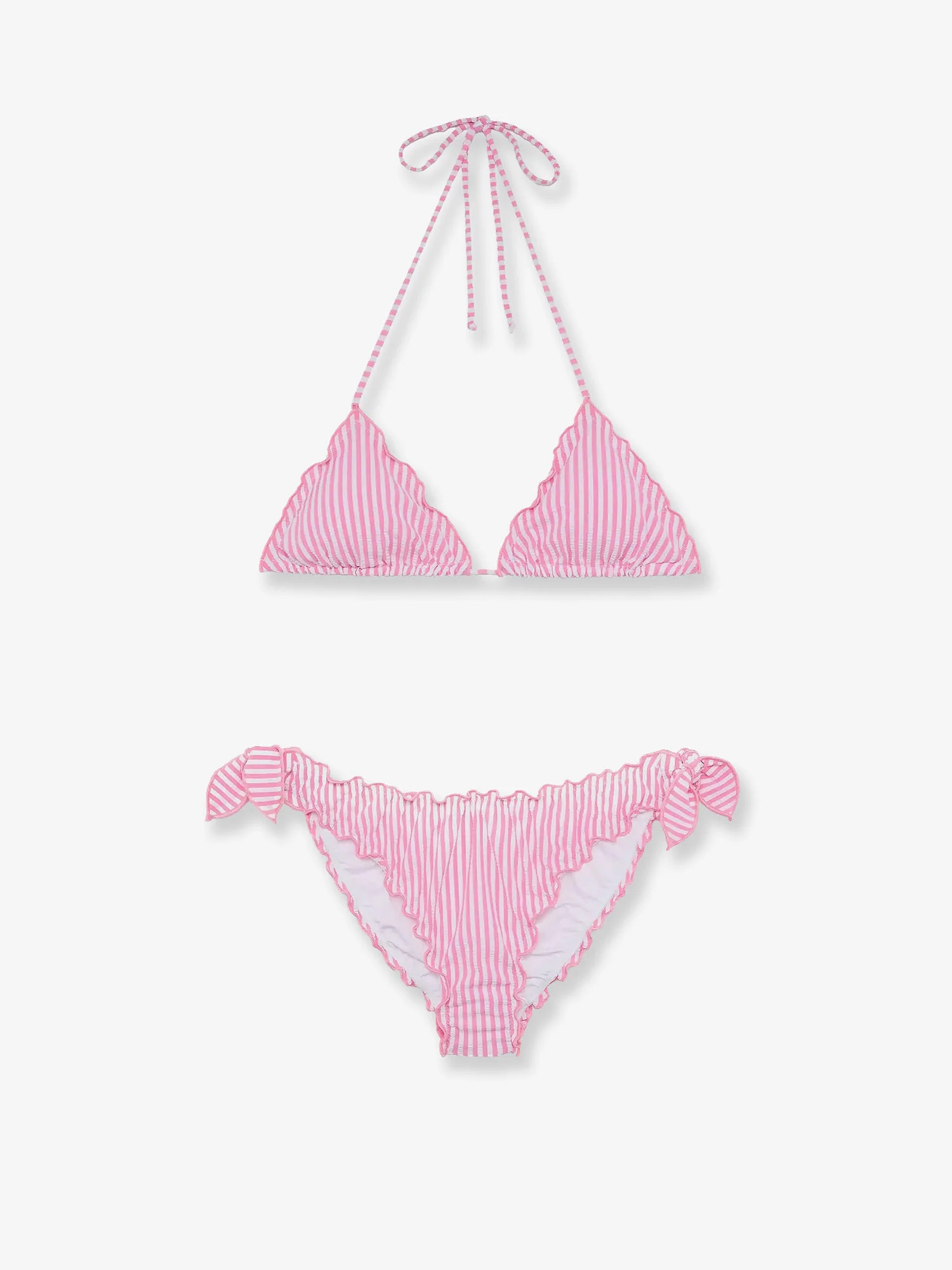Stretch nylon Sarius bikini with striped pattern - MC2 SAINT BARTH - gender_Woman | Nugnes 1920