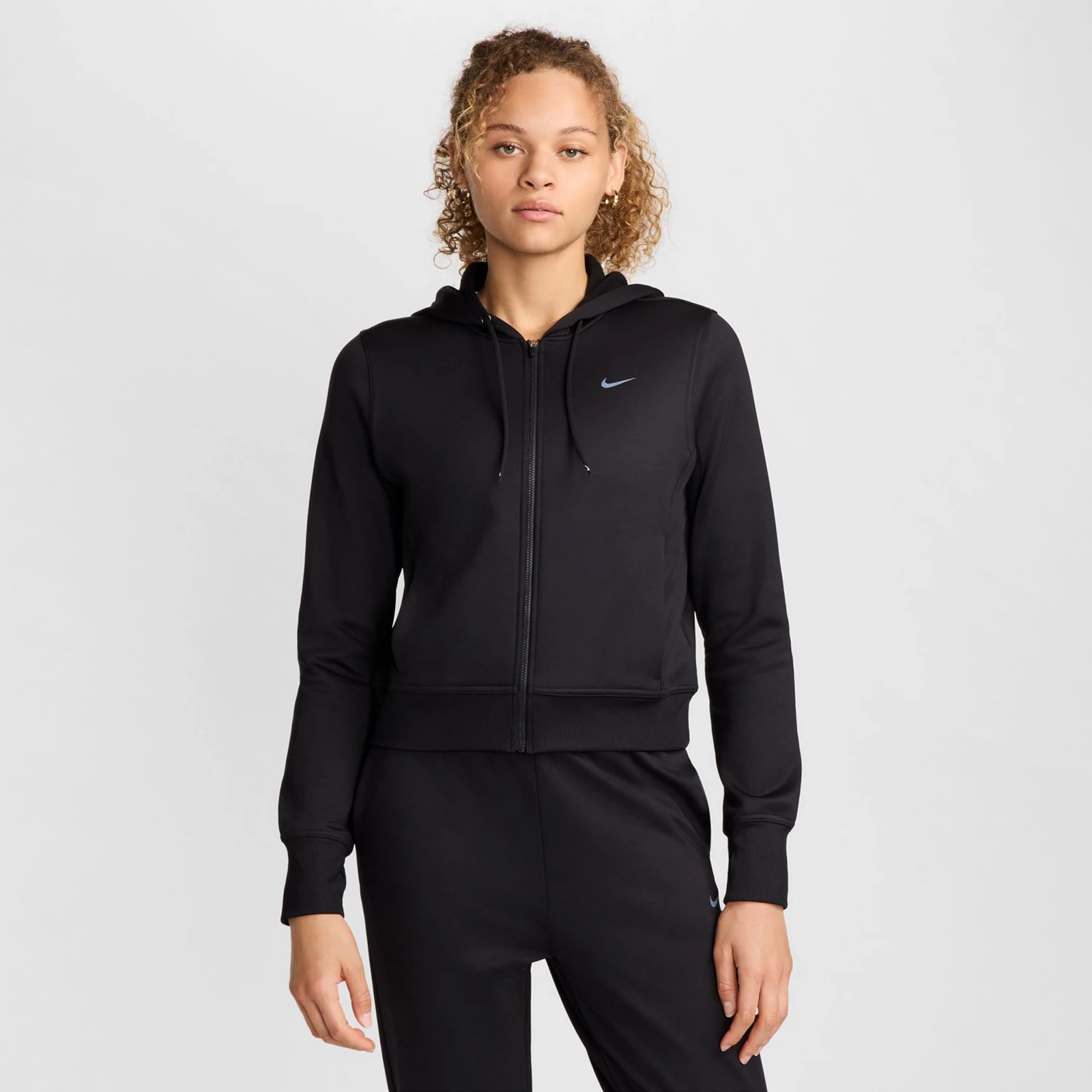 Women's Nike Therma-FIT One Full-Zip Hoodie, Size: Medium, Black | Kohl's