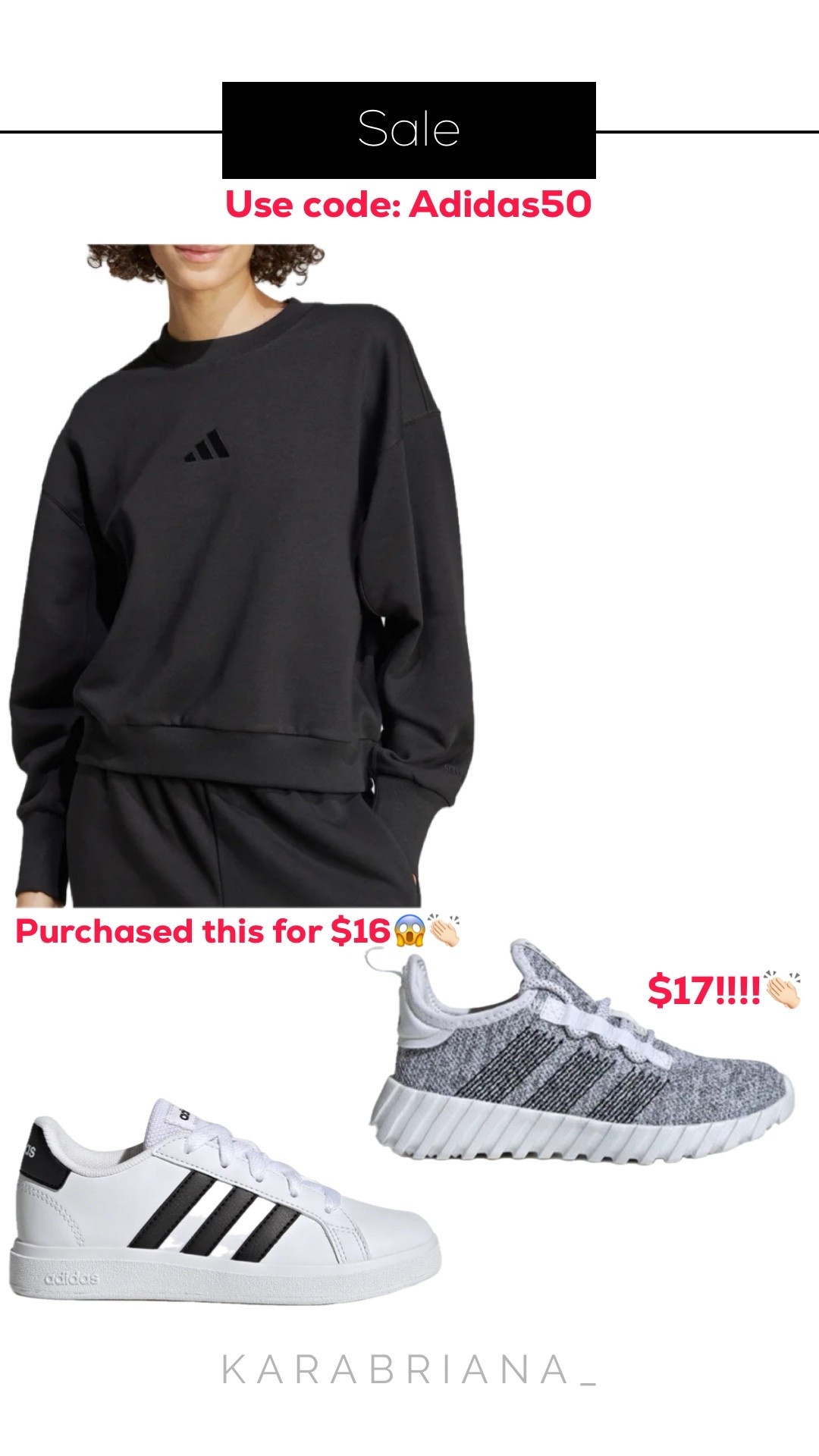 What a great deal on namebrand items! Just purchased this Adidas sweatshirt for $16. And these shoes for my son were under $20! Would make great Christmas gifts as well. Also free shipping & returns! 

#LTKKids #LTKSaleAlert #LTKGiftGuide